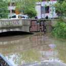 Hochwasser in Halle: Pfälzer Brücke